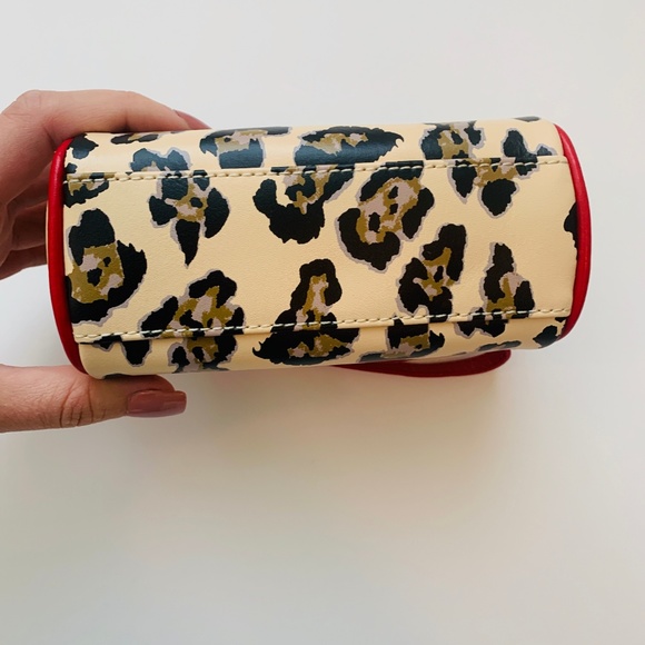 Baekgaard Cheetah Print with Red Trim Wristlet - Picture 5 of 6